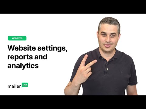 Website settings, reports and analytics - MailerLite tutorial