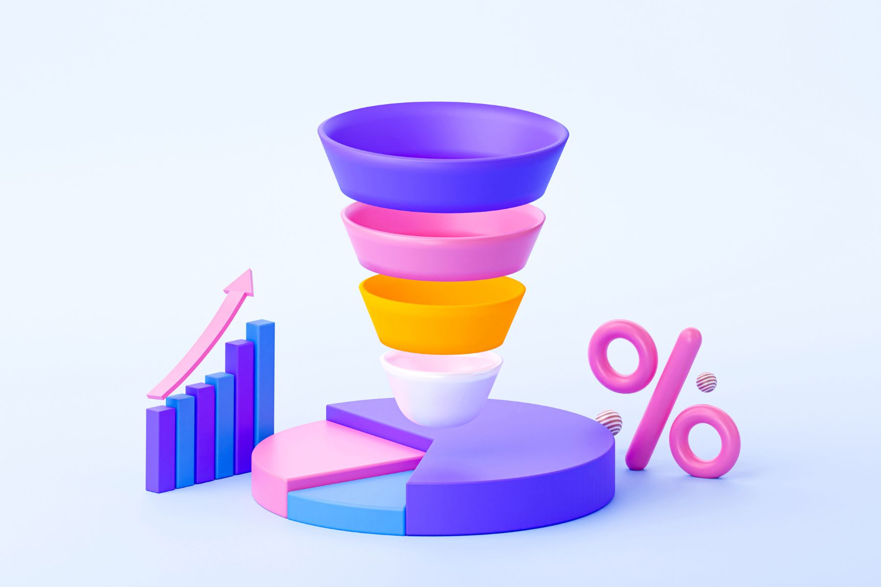 Puntos de referencia de conversión de embudo B2B SaaS