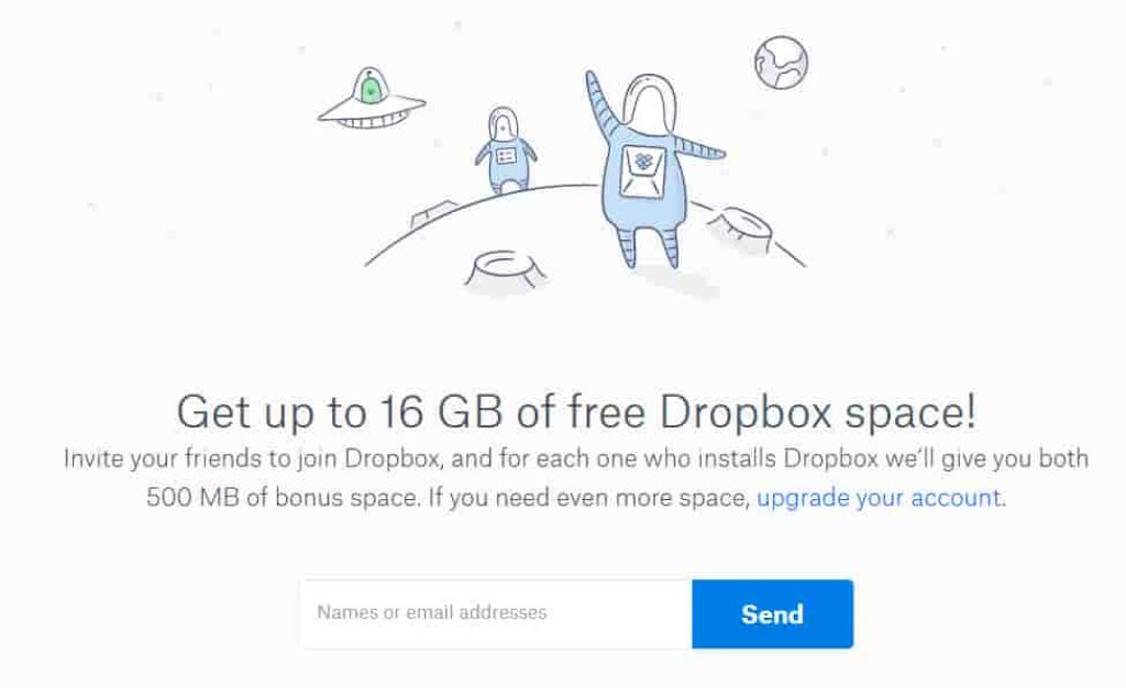 Programa de recomendación de Dropbox